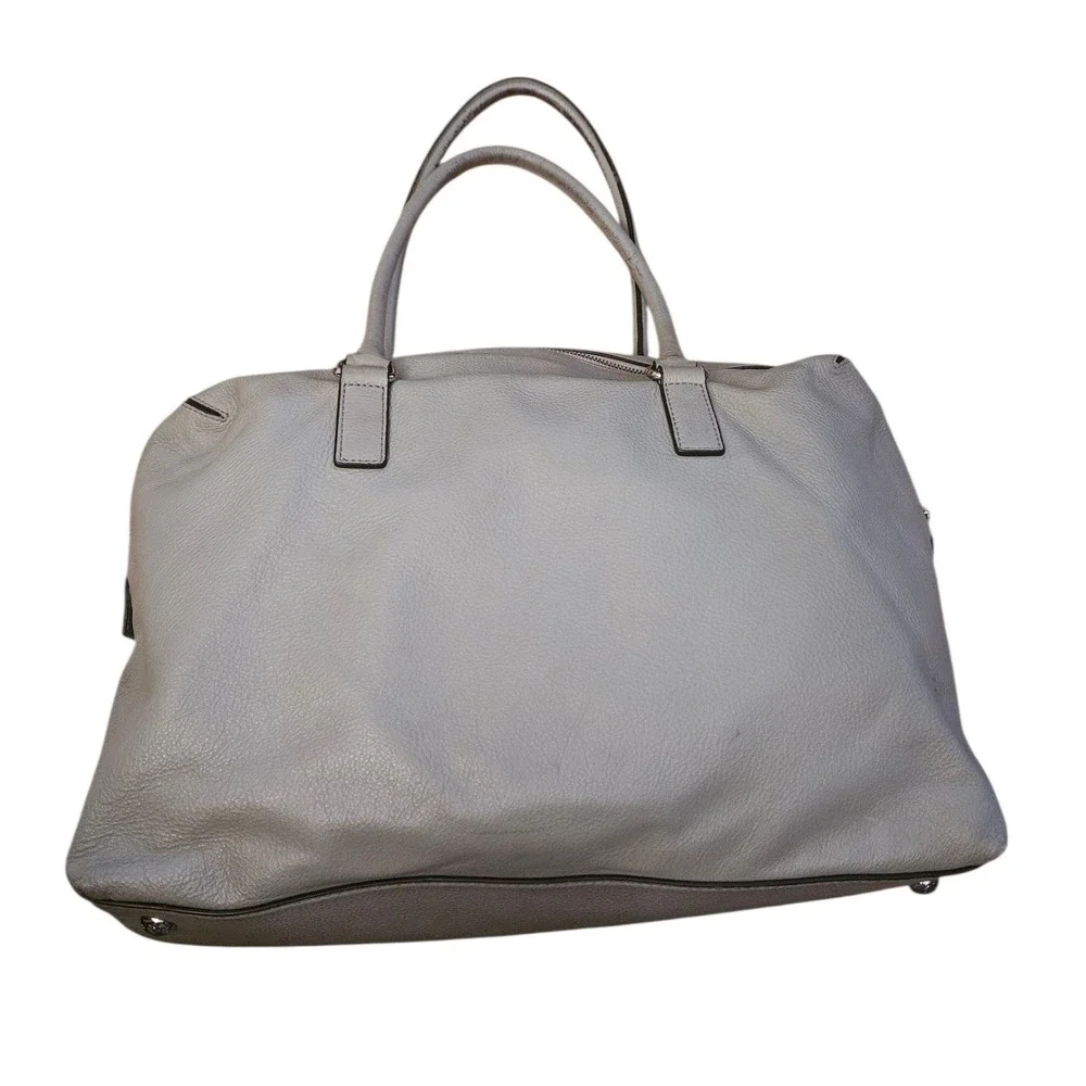 Michael Kors Hamilton Weekender Travel Bag Grey Leather‎ + FREE Bag Charm 🎁
